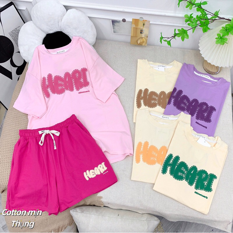 BỘ CỘC TAY NỮ , CHỮ DẬP NỔI SỊN SÒ, CHẤT COTTON TÀU MÁT MỊN,TAG MÁC CHUẨN ẢNH SHOP CHỤP
