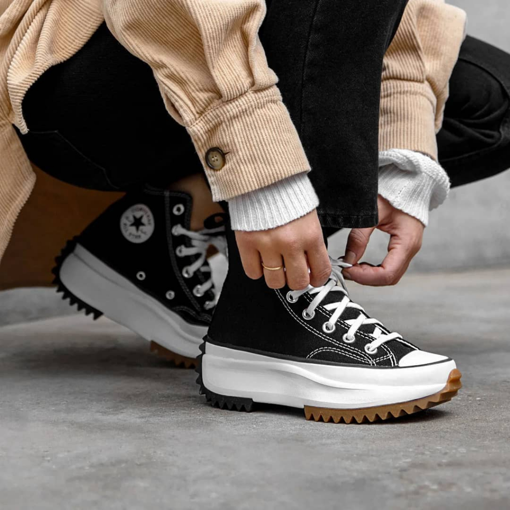Giày Sneaker converse run star hike black