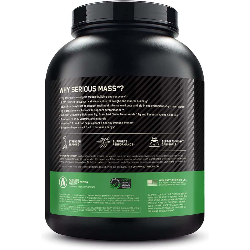 Tăng cân tăng cơ Optimum Nutrition Serious Mass 6lb (2.7kg)