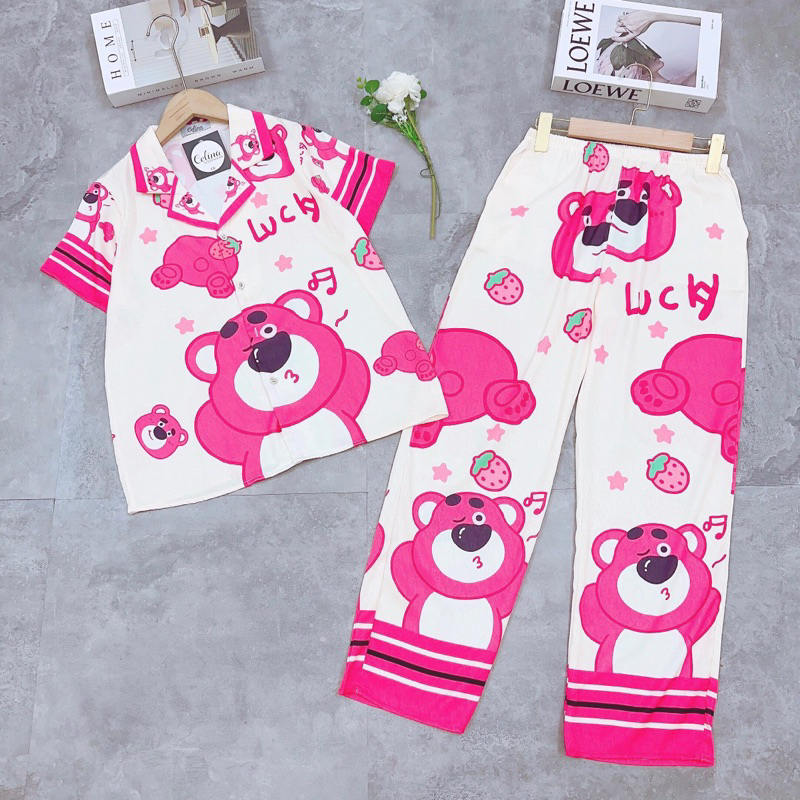 Đồ Ngủ Pijama Lụa Xước Tay Ngắn Quần Dài Siêu Xinh, Cộc Dài Mềm Mịn, Độc Lạ Khó Tìm, Sang Chảnh Hàn Quốc