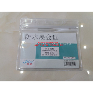 {KHUYẾN MÃI} 100 BAO THẺ TÊN 208, NGANG (LOẠI 1) chống thấm nước, KT 115*100mm - Thẻ đeo nhân viên