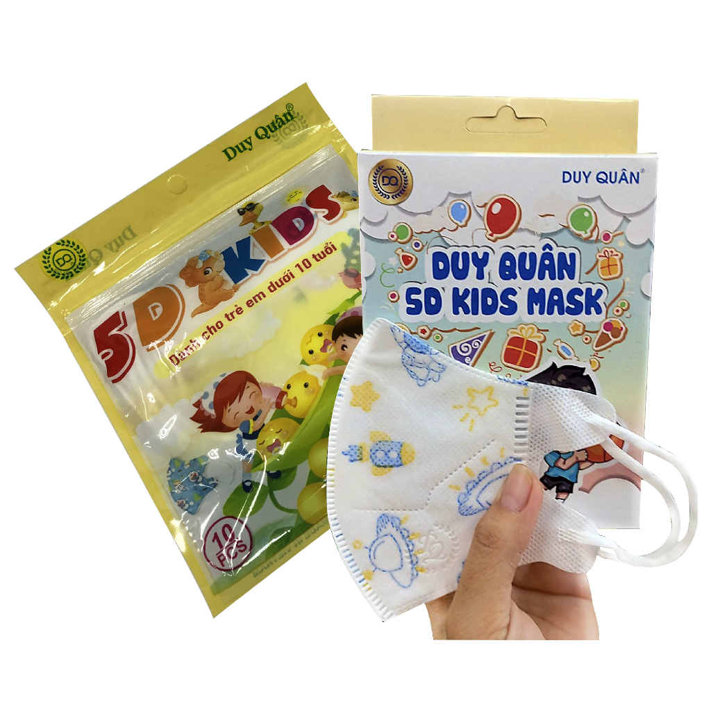 Khẩu trang y tế cho bé mix hình dễ thương - 10sp/hộp