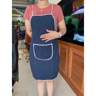 Tạp dề bếp, Tạp dề vải, Tạp dề 2 lớp chống thấm nước, Tạp dề vải kaki 2 lớp, Tạp dề nấu ăn
