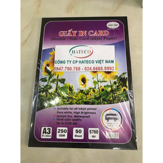 Giấy in Card 2 mặt A3 250gsm Mạnh Hưng - in phun card visit định lượng 250 gsm