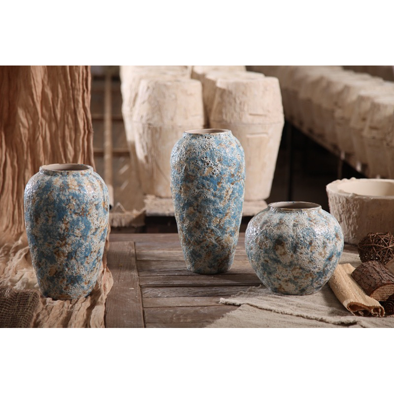 Bình Gốm Atlantis - Hải Triết Sa- Decor Phong Cách Wabi Sabi