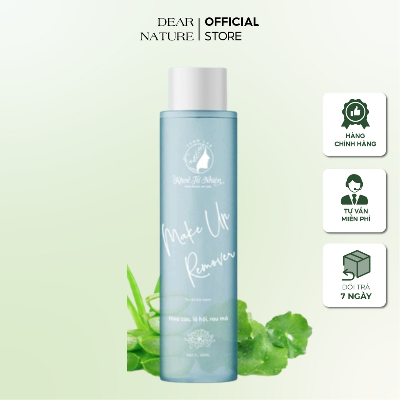 Nước tẩy trang Make Up Remover Khoẻ Tự Nhiên 200ml chiết xuất thiên nhiên dịu nhẹ không kích ứng da