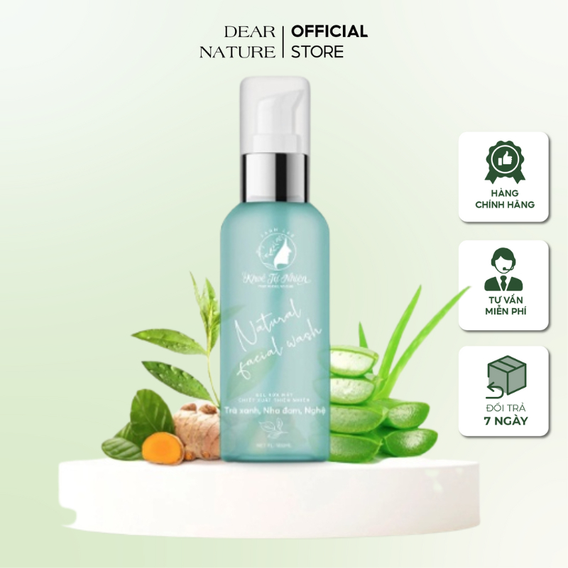 Gel Rửa Mặt Natural Facial Wash Dear Nature 100ml giúp làm sạch da cấp ẩm và giảm thâm mụn