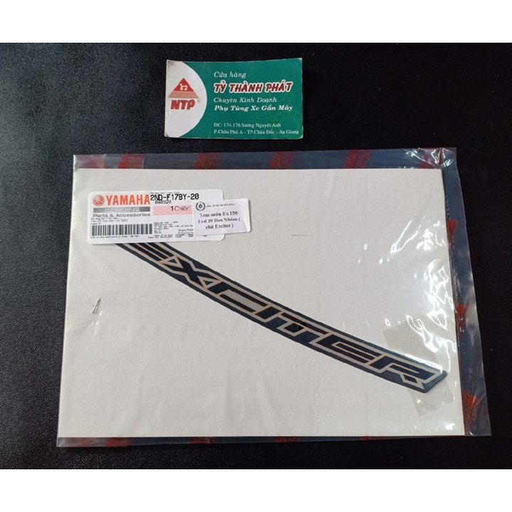 Tem sườn Ex 150 Led 20 Đen Nhám ( chử Exciter ) ( Miếng )