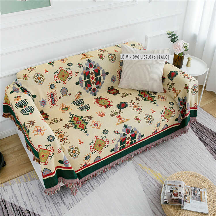 Khăn Phủ Sofa, Thảm Vintage Trang Trí Tphcm