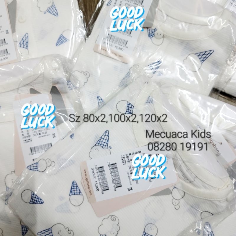 Bộ dài tay cotton giấy kem nằm điều hòa xuất Hàn dư xịn cho bé trai bé gái