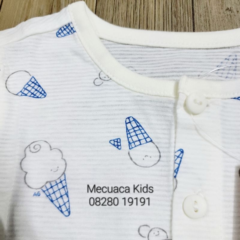 Bộ dài tay cotton giấy kem nằm điều hòa xuất Hàn dư xịn cho bé trai bé gái