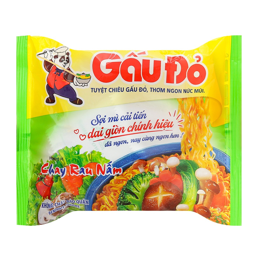 Mì Chay Rau Nấm Gấu Đỏ