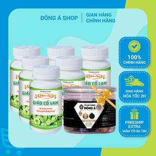 Giảo Cổ Lam Thiên Bảo Đông Á 🔻BIG SALE🔻Combo 6 Hộp Tặng 1 Hộp Tỏi Đen Một Nhánh 100g