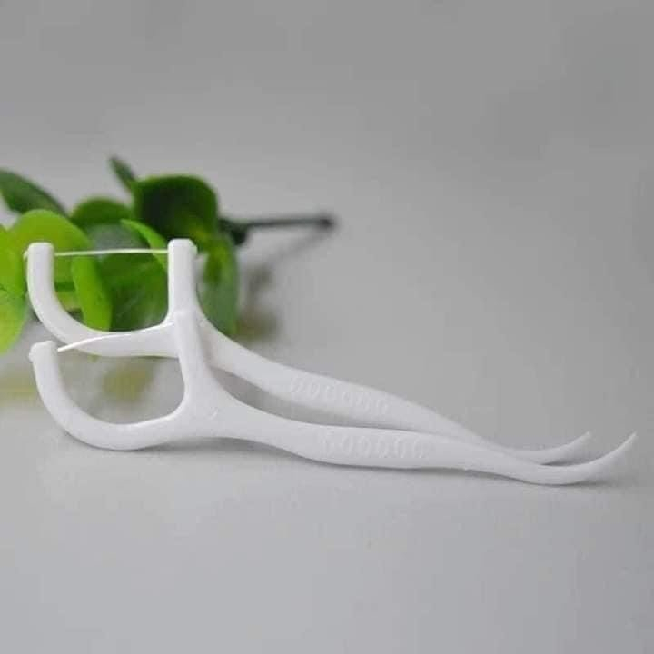 Tăm chỉ nha khoa tiệt trùng hộp 50 cây - Tăm nha khoa vệ sinh kẽ răng chân nướu chuyên dụng