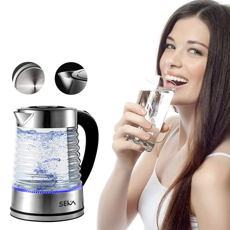 Ấm Siêu Tốc Thủy Tinh SEKA Dung Tích 2.2L Đun Siêu Tốc Tự Ngắt Khi Sôi
