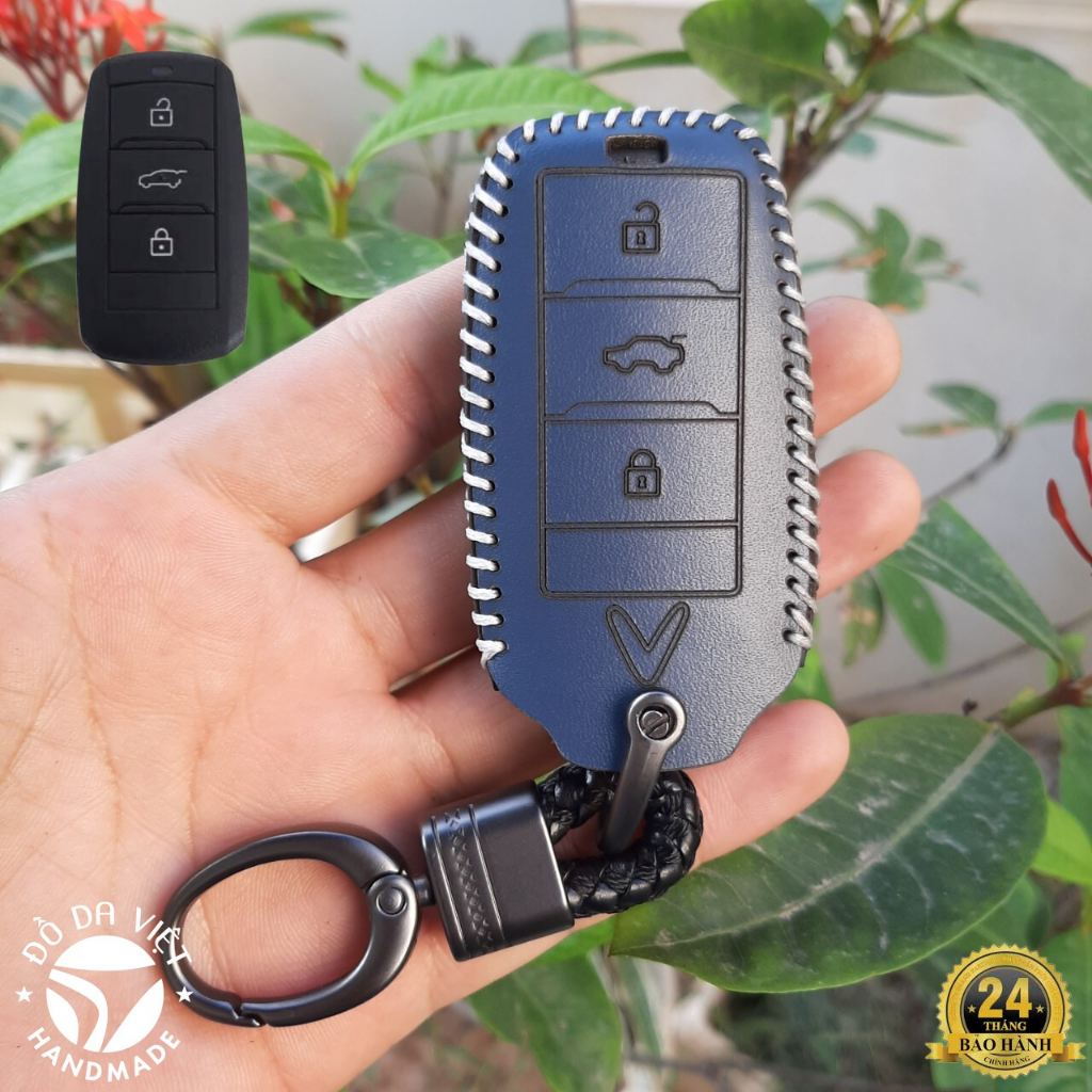 Bao Da Chìa Khoá Ô Tô XE ĐIỆN VINFAST VF5 Da thật bảo hành 2 năm