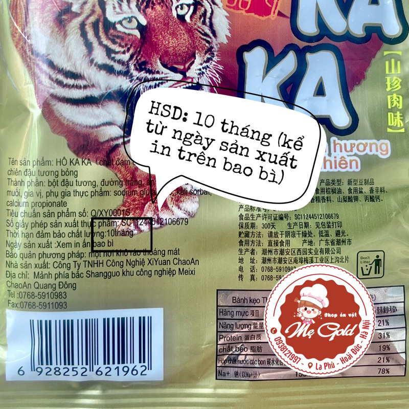 Thịt hổ Kaka, snack miếng cay thịt hổ ăn vặt tuổi thơ (gói 18g)