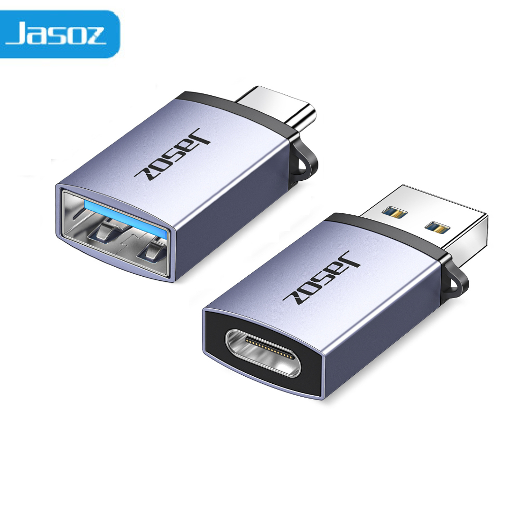 Đầu chuyển đổi OTG Jasoz 3.0, Type C sang USB A và USB sang Type C sạc, truyền dữ liệu tốc độ cao, Bh 12 tháng