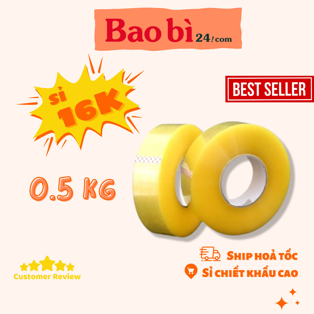 Băng Dính Đóng Hàng 0.5kg - [Siêu Dính] - baobi24.com