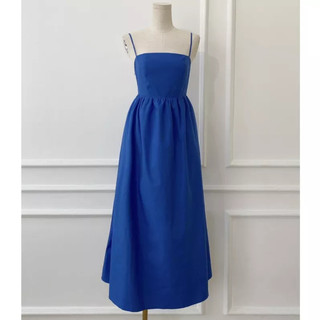 Đầm maxi 2 dây, phần lưng bo thun