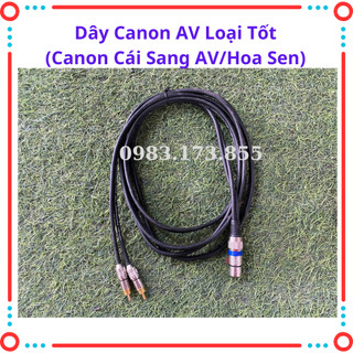 Dây Canon AV Loại Tốt, dây jack canon cái ra 1 đầu av, dây jack canon cái ra 2 đầu av.