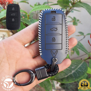  Bao Da Chìa Khoá Ô Tô XE ĐIỆN VINFAST limo green VF5 Da thật bảo hành 2 năm 