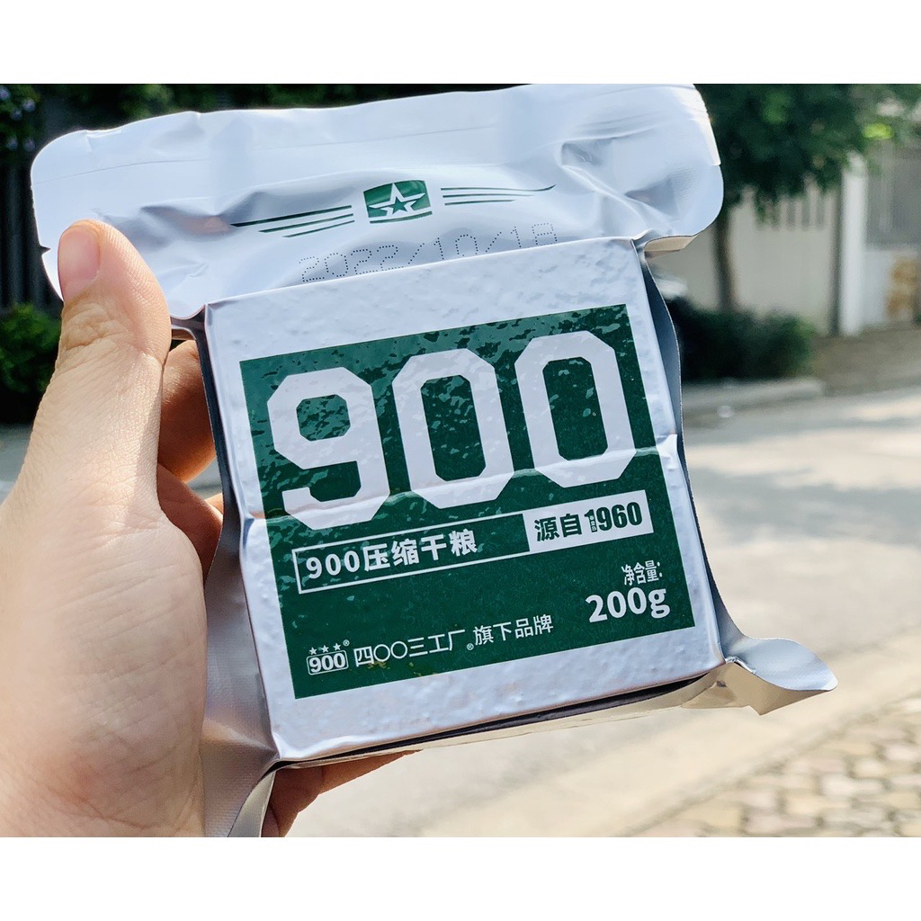 Hộp 4kg Lương Khô Sắt 900 - Lương khô quân đội Trung Quốc 20 cái x 200g