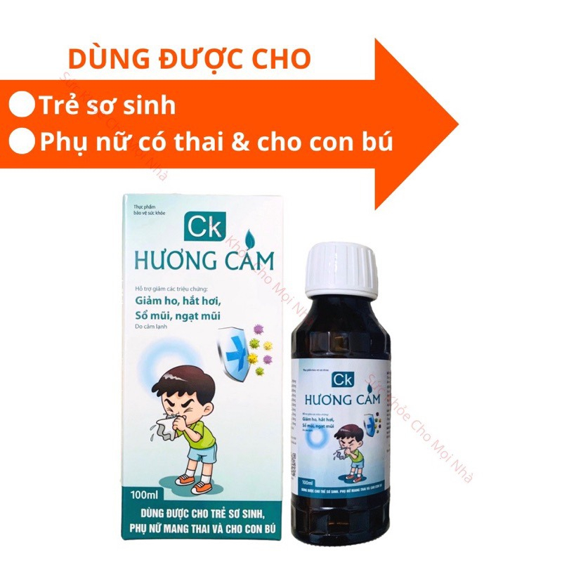 CK hương cam giúp giảm các các triệu chứng ho hắt hơi sổ mũi ngạt mũi do