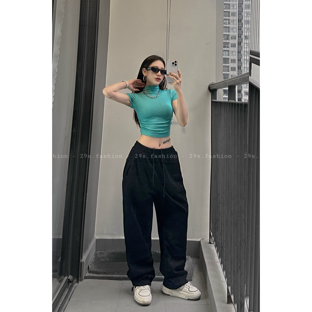 Quần Jogger Trơn Nữ Bo Chun Ống Hàng QCCC