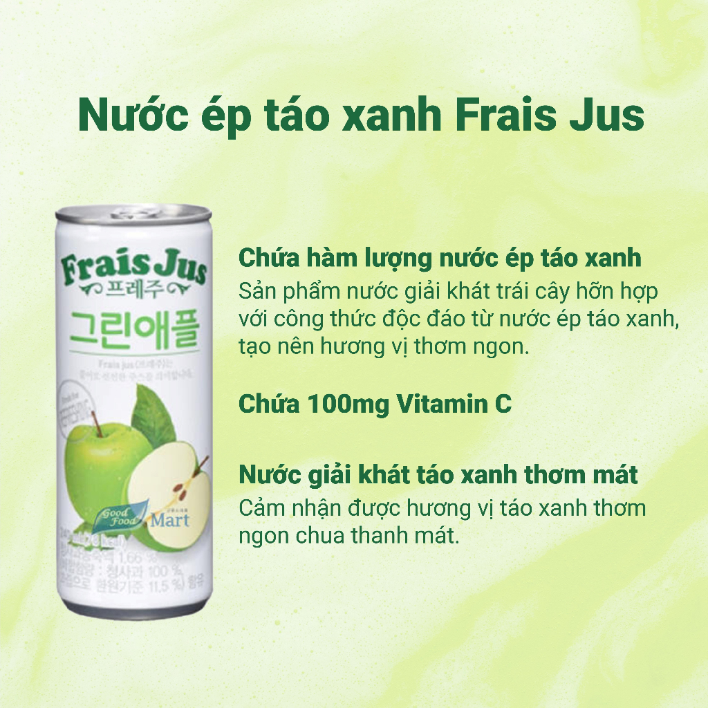 [Set 6 Lon] Nước Ép Frais Jus Frais Jus Hallabong Hàn Quốc 240ml/lon - K2V Shop