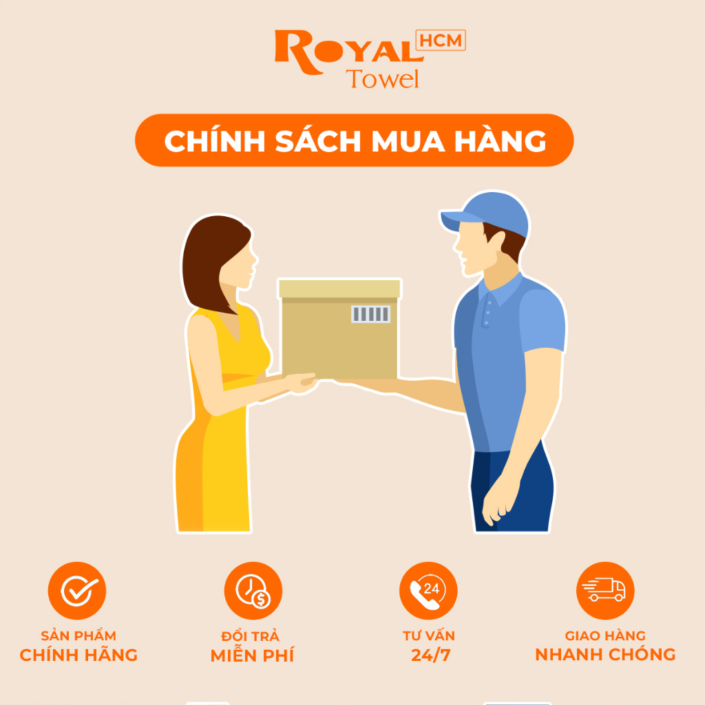 Khăn tắm gội đầu lau mặt Royal Towel 100% cotton dày dặn, thấm hút, không đổ lông, dùng cho gia đình, spa, khách sạn | BigBuy360 - bigbuy360.vn
