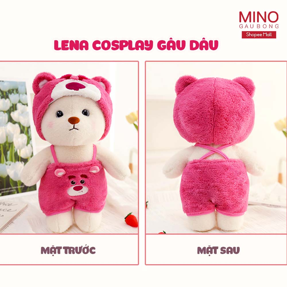 Gấu Bông Lena Cosplay Gấu Dâu Lotso Cute MINO STORE TH218