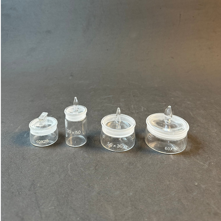 Chén Cân Thủy Tinh LAB HA NOI Kích Thước 30x50mm, 40x25mm, 50x30mm, 60x30mm, 70x35mm, 70x40mm