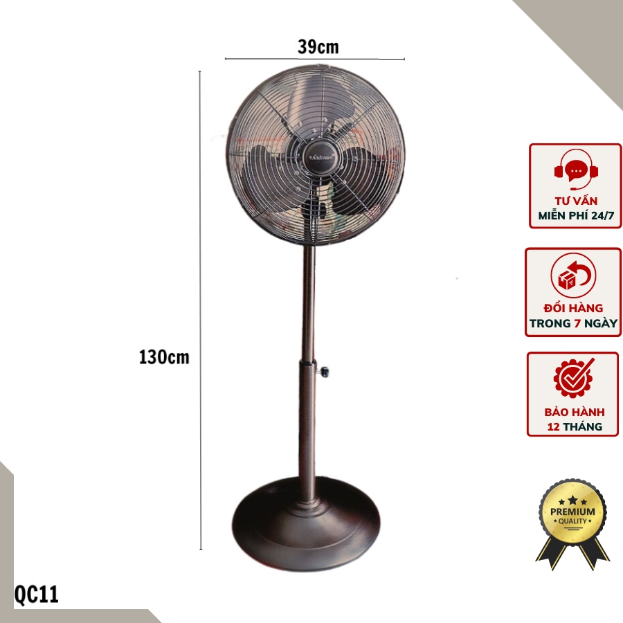Quạt cây siêu mát, siêu bền màu giả cổ mang phong cách tân cổ điển QC11