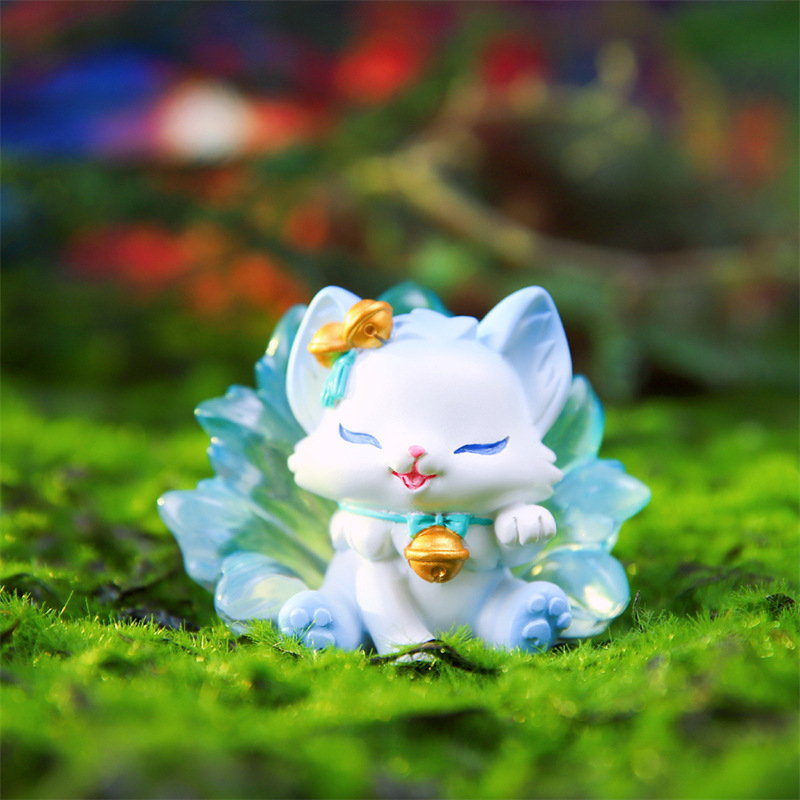 Mô Hình Cửu Vĩ Hồ Cáo Nhỏ 7 Màu GUMIHO Trang Trí