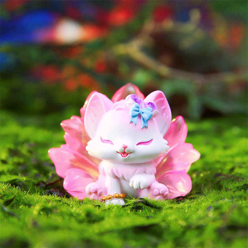 Mô Hình Cửu Vĩ Hồ Cáo Nhỏ 7 Màu GUMIHO Trang Trí