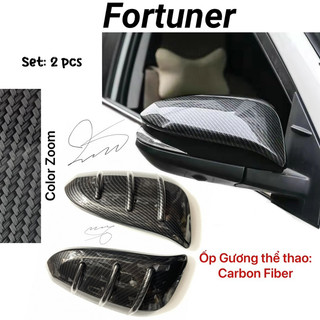 Ốp tay nắm cửa chén cửa xe Fortuner 2017 2018 2019 2020 2021 2022 2023 2024 Carbon Fiber Hõm Gương Nắp bình Xăng toyota