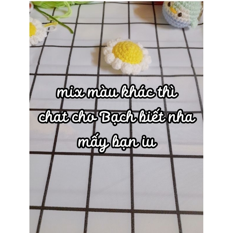 Móc khóa dưa hấu bằng len