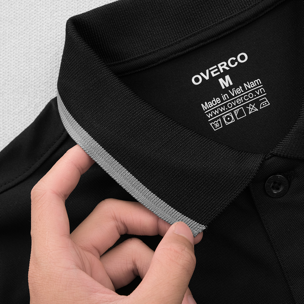 Áo Polo Nam COORDI OVERCO Chất Vải Cá Sấu Gai Mềm Mịn Thoáng Mát Không Xù Lông Họa Tiết Đợn Giản