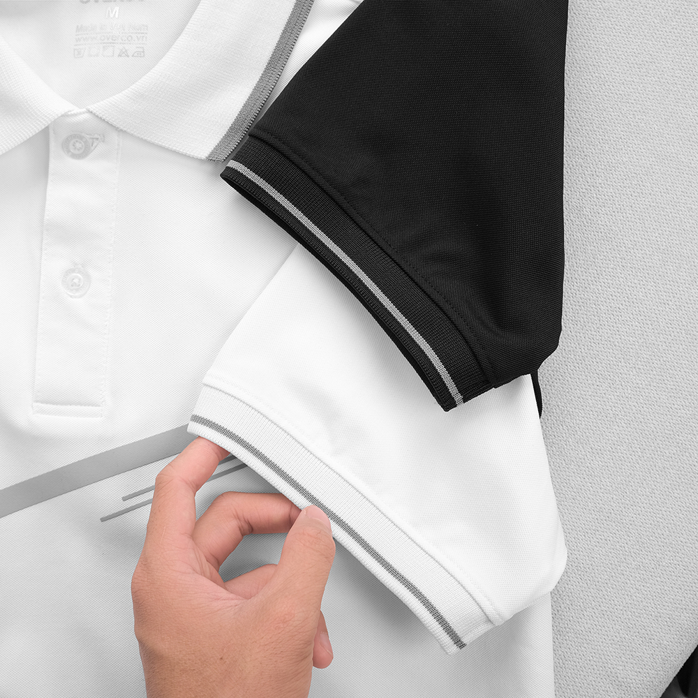 Áo Polo Nam COORDI OVERCO Chất Vải Cá Sấu Gai Mềm Mịn Thoáng Mát Không Xù Lông Họa Tiết Đợn Giản