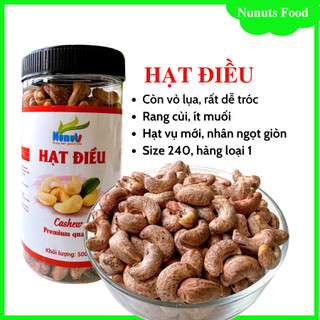 Hạt điều còn vỏ lụa rang củi, ít muối, hạt mới, nhân chắc ngọt tự nhiên Shop Thúy Anh
