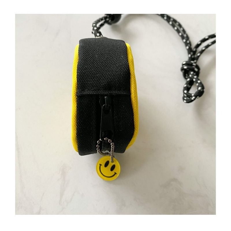 Phụ kiện thời trang Túi vải mini hình mặt cười đeo cổ, đeo chéo cho bé