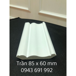 Phào trần nhựa hoàn thiện bề mặt màu trắng bản rộng 8.3cm