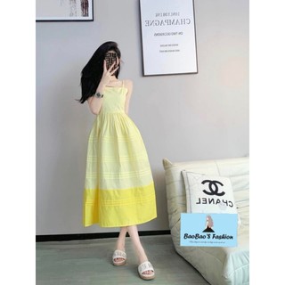 Đầm 2 dây vàng chanh ngọt ngào tươi sáng