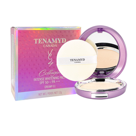 Phấn trang điểm trắng da TENAMYD CANADA Intense Whitening Pact SPF50+/PA+++ 12g - Happy Life 4U