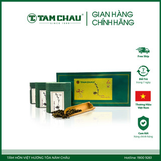 Trà oolong, olong tâm châu thuần xanh hộp 300gr