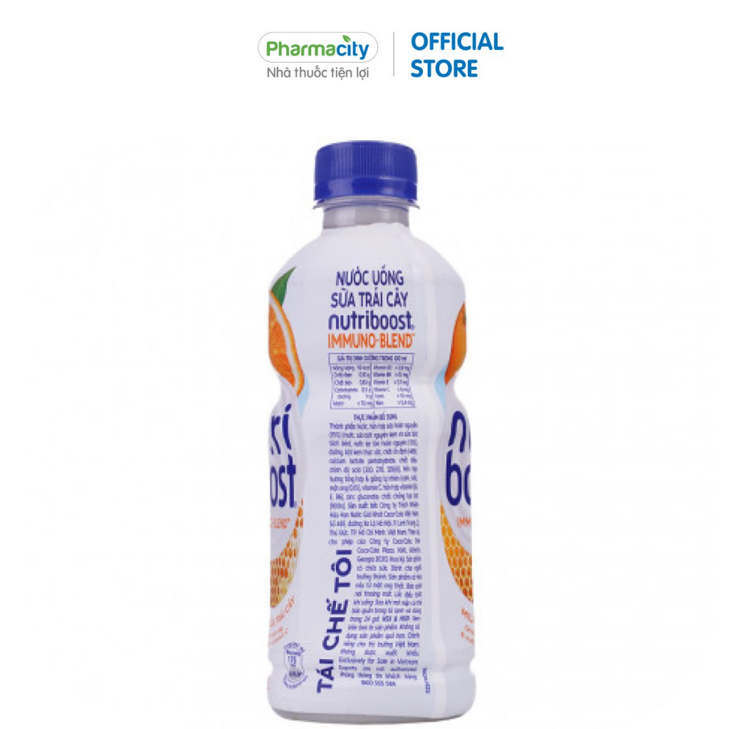 Nước uống sữa trái cây Nutriboost hương cam chai 297ml