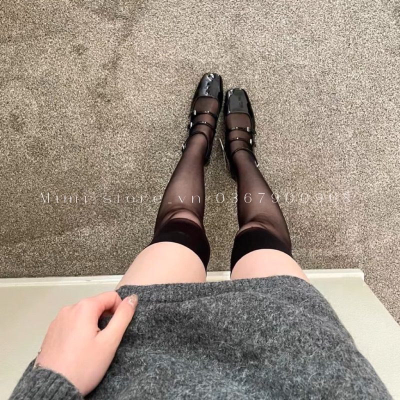 Giày trơn da bóng 3 quai xuất ZR full box MS-