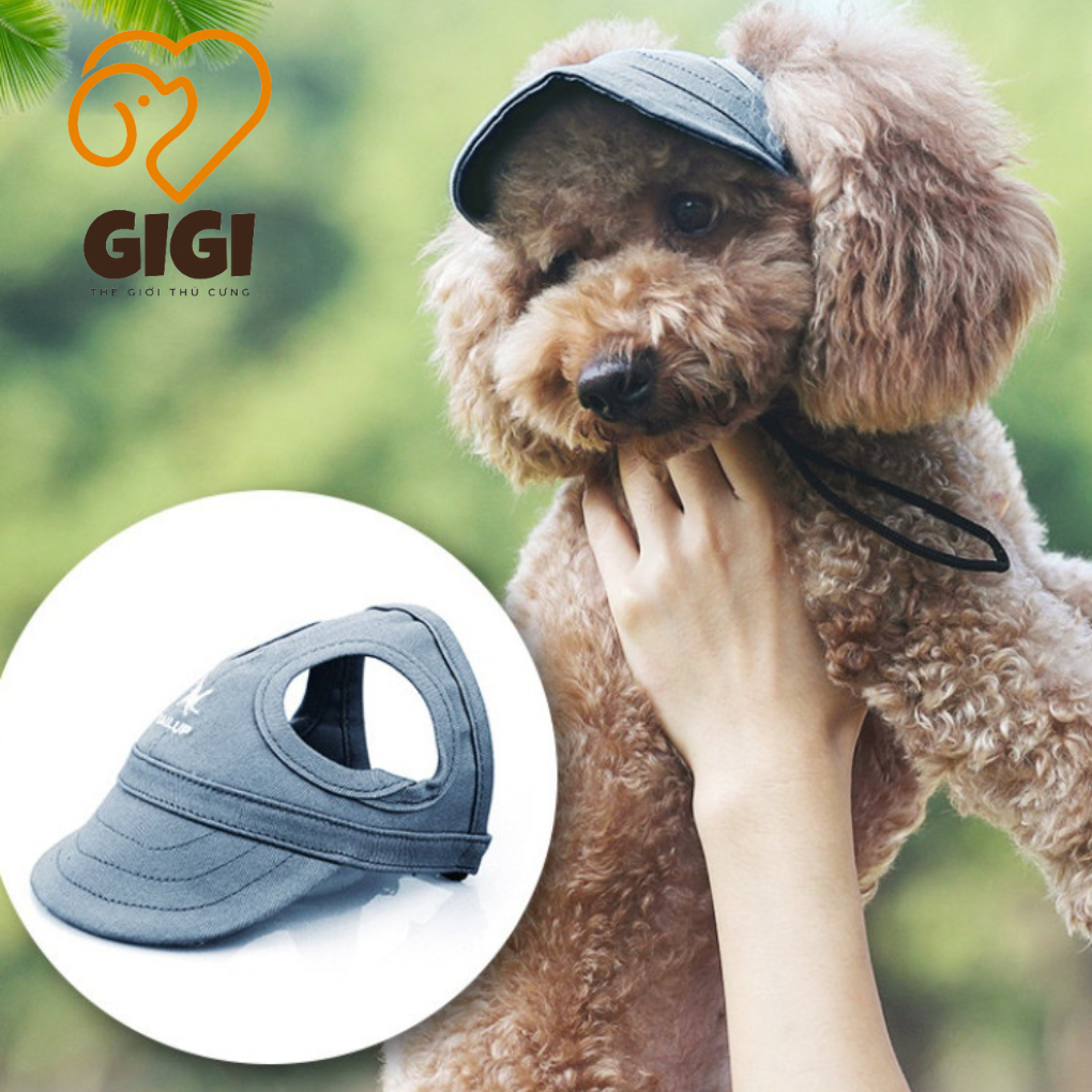 Mũ nón vải lưỡi trai cho chó mèo dễ thương cute che nắng đội đầu phụ kiện thú cưng giá rẻ - GiGi Pet Shop