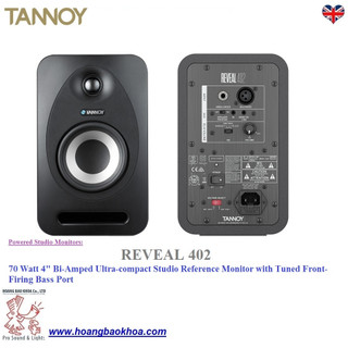Reveal 402 Loa vi tính Kiểm âm Tannoy --Loa kiểm âm phòng thu, siêu nhỏ gọn. 4" Bi-Amped công suất 70 watt